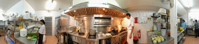 360° kitchen panorama restaurant kitchen